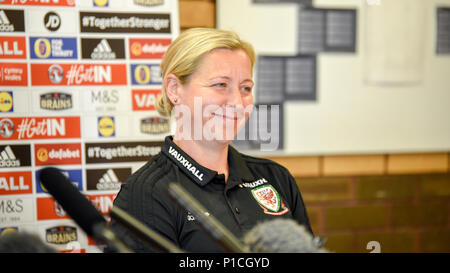 Newport, Wales, UK. 11th June, 2018. Wales Press Conference, Newport City Stadium, Newport, 11/6/18 Credit: Andrew Dowling/Influential Photography/Alamy Live News Stock Photo