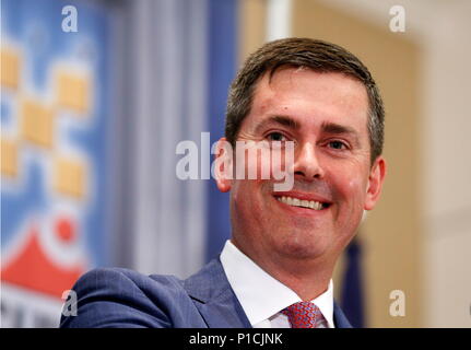 Detroit, Michigan, USA. 7th June, 2018. DAVE RICKS, Chairman & CEO of Eli Lilly and Company at the Detroit Economic Club meeting, held at Westin Book Cadillac. Credit: Jeff Kowalsky/ZUMA Wire/Alamy Live News Stock Photo