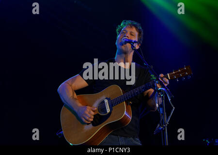 Montreal, Canada. 6/11/2018.canadian singer Kevin Parent performs on stage at the Francofolie French music festival in downtown Montreal Credit: richard prudhomme/Alamy Live News Stock Photo