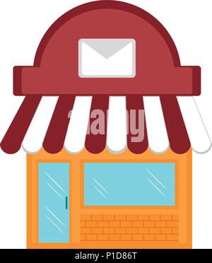 Exterior of post office illustration Stock Vector Image & Art - Alamy