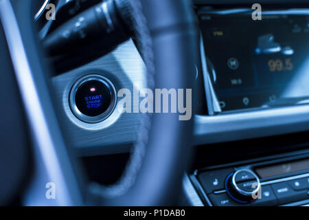 engine start button Stock Photo
