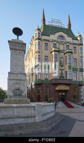 Belgrade, Serbia - May 03, 2018: View on hotel Moskva in the morning Stock Photo