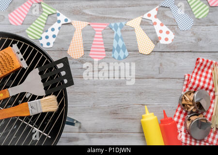 Father's Day BBQ background. Stock Photo