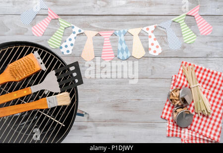 Father's Day BBQ background. Stock Photo