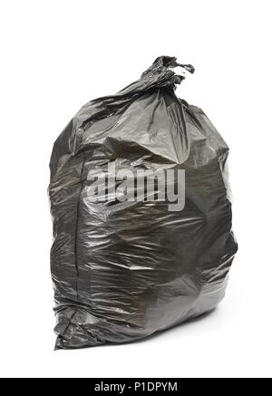 Black trash bag Stock Photo