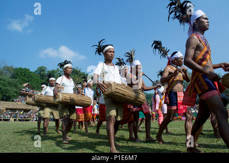 Meghalaya, India. Garo tribe cultural performance Stock Photo