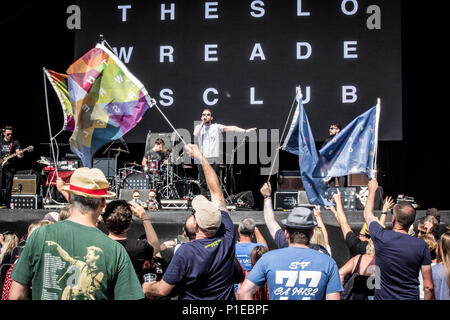 The Slow Readers Club live at Victorious Festival 2017. Stock Photo