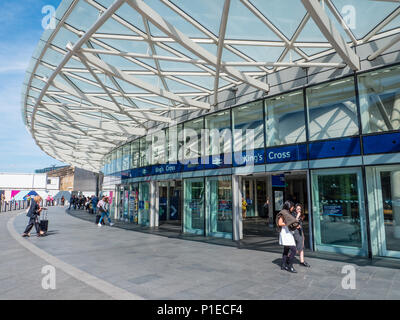 Exterior London King's Cross Railway Station, London, England, UK, GB. Stock Photo