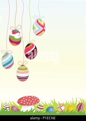 Happy easter background, eggs Stock Vector