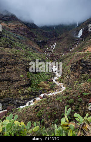 After heavy rain swollen streams, Charco Azul, Gran Canaria, Canary Islands, Spain Stock Photo