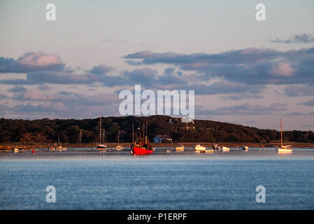 Scenic boats in harbor, Chatham, Cape Cod, Massachusetts, USA. Stock Photo