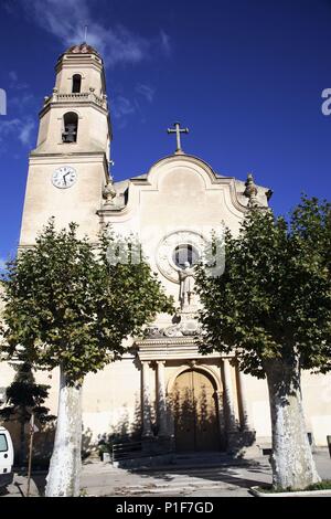 SPAIN - Catalonia - Alt Penedés (district) - Barcelona. Torrelles de Foix; iglesia parroquial. Stock Photo