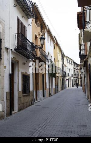 SPAIN - Valencia autonomous region - Marina Alta (district) - Alicante. Teulada; casco antiguo / calles típicas. Stock Photo