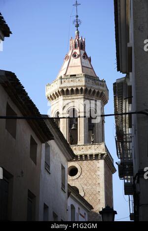 SPAIN - La Vega Alta (district) - MURCIA. Cieza; campanario de Iglesia parroquial. Stock Photo