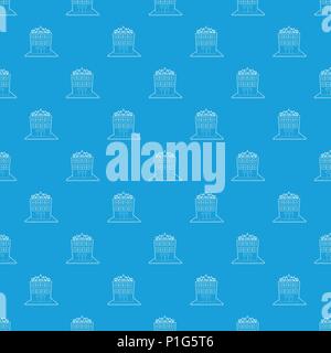 Hotel five stars pattern vector seamless blue Stock Vector