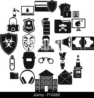 Prosecution icons set, simple style Stock Vector Image & Art - Alamy
