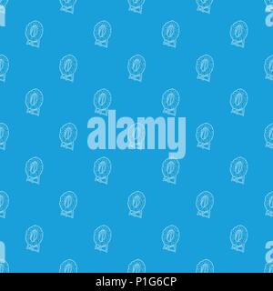 Memorial wreath pattern vector seamless blue Stock Vector