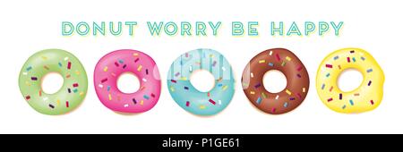 Set of sweet donuts Stock Vector