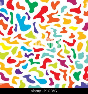 Hand-drawn colorful camouflage pattern, vector illustration Stock Vector