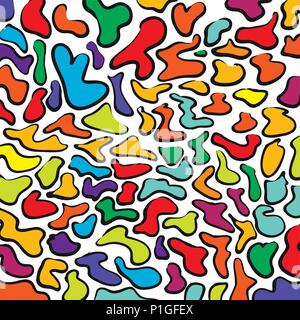 Colorful fluid wallpaper pattern, vector illustration Stock Vector