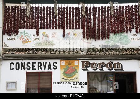SPAIN - Ribera Estellesa (district) - NAVARRA. Lodosa; comercio de pimientos y conservas. Stock Photo