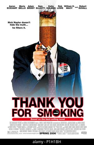 Original Film Title: THANK YOU FOR SMOKING.  English Title: THANK YOU FOR SMOKING.  Film Director: JASON REITMAN.  Year: 2005. Credit: ROOM 9 ENTERTAINMENT/TYFS PRODUCTIONS LLC/CONTENTFILM / Album Stock Photo