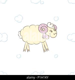 Cute sheep vector illustration Stock Vector