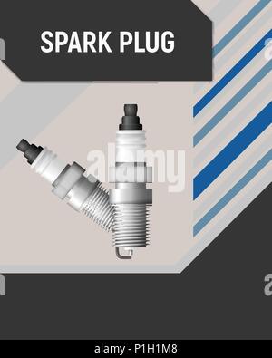 Spark plugs for the car Stock Vector