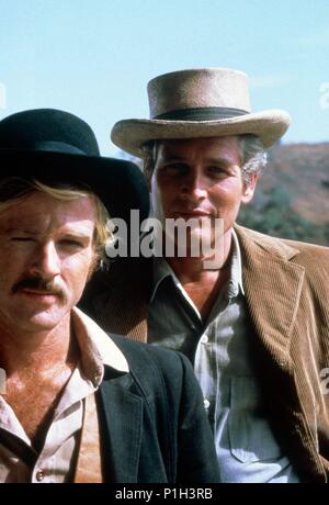 Original Film Title: BUTCH CASSIDY AND THE SUNDANCE KID.  English Title: BUTCH CASSIDY AND THE SUNDANCE KID.  Film Director: GEORGE ROY HILL.  Year: 1969.  Stars: PAUL NEWMAN; ROBERT REDFORD. Credit: 20TH CENTURY FOX / Album Stock Photo