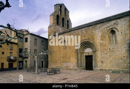 SPAIN - Catalonia - Alt Empordá (district) - GERONA. Agullana, Iglesia (Alt Empordà). Stock Photo