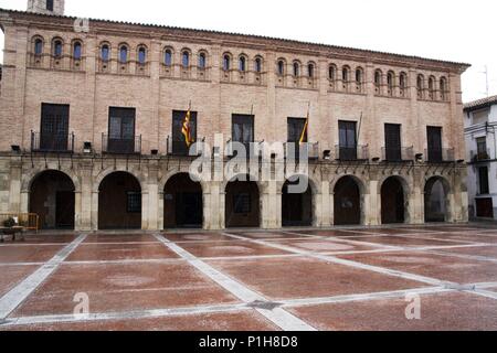 SPAIN - ARAGON - Calatayud (district) - Saragossa Zaragoza. Ateca; palacio del Ayuntamiento. Stock Photo