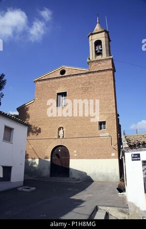 SPAIN - ARAGON - Campo de Cariñena (district) - Saragossa Zaragoza. Botorrita; Iglesia de San Agustín. Stock Photo