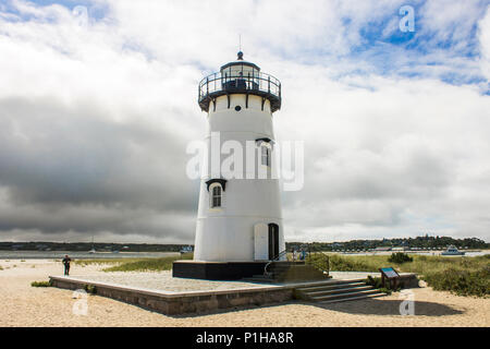 Martha's Vineyard, Massachusetts. Edgartown Harbor Light, a lighthouse located in Edgartown, where it marks the entrance to Edgartown Harbor and Katam Stock Photo