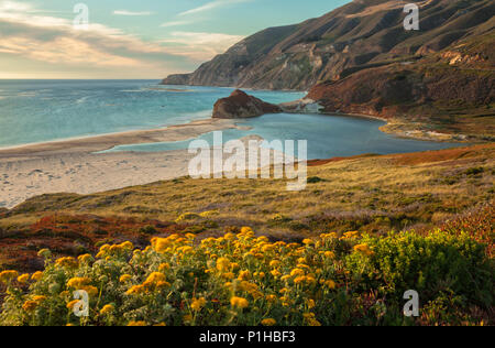 California coast at Big Sur, United States, on a summer evening. Stock Photo