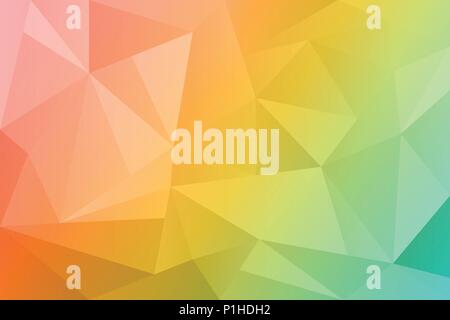 Abstract summer polygonal background. Spring nature orange color. Vector illustration Stock Vector