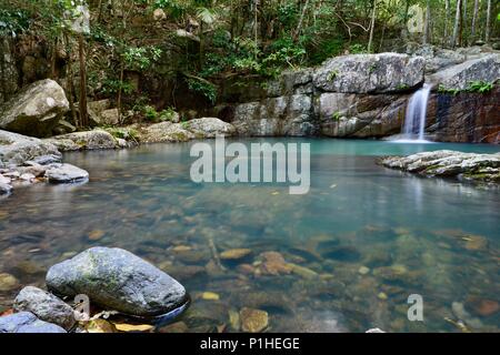 Tranquil blue waters of Rope falls, Paluma Range National Park, Rollingstone QLD, Australia Stock Photo