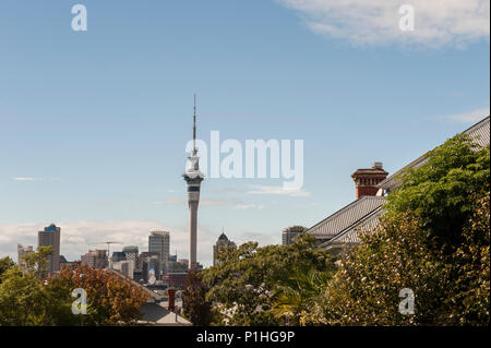 View of Auckland from suburban Ponsonby Stock Photo