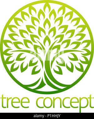 Tree Icon Concept Circle  Stock Vector