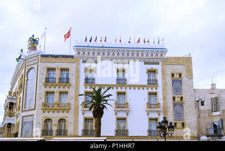 Tunisia, Tunis. September 17, 2016. Hotel Royal Victoria in the center of the capital. The hotel is located in the former British Embassy. Stock Photo
