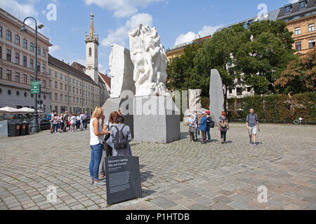 The Gates of Violence Memorial against War and Fascism in Albertinaplatz Vienna Stock Photo