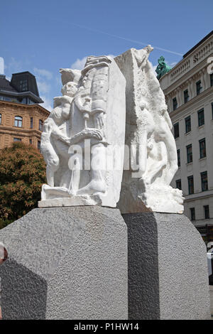 The Gates of Violence Memorial against War and Fascism in Albertinaplatz Vienna Stock Photo