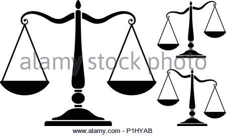 Scales of Justice cut out on white background Stock Photo: 12478088 - Alamy