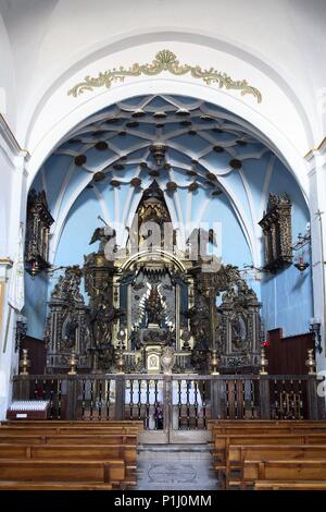 SPAIN - ARAGON - Campo de Borja (district) - Saragossa Zaragoza. Borja; Santuario de la Misericordia (destino de romerías y procesiones del Campo de Borja); interior capilla. Stock Photo