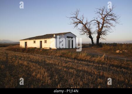 SPAIN - LA RIOJA - Rioja Baja (district). paisaje rural cerca de Alfaro (53). Stock Photo