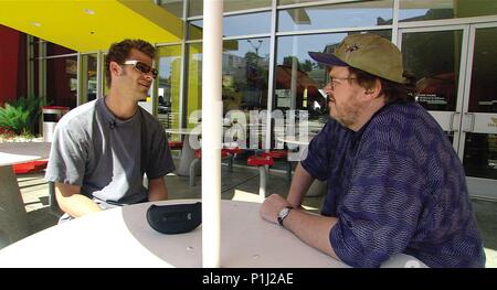 Original Film Title: BOWLING FOR COLUMBINE.  English Title: BOWLING FOR COLUMBINE.  Film Director: MICHAEL MOORE.  Year: 2002.  Stars: MICHAEL MOORE; MATT STONE. Credit: METRO GOLDWYN MAYER / Album Stock Photo