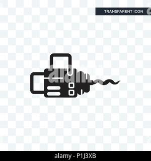 Chainsaw vector icon isolated on transparent background, Chainsaw logo concept Stock Vector