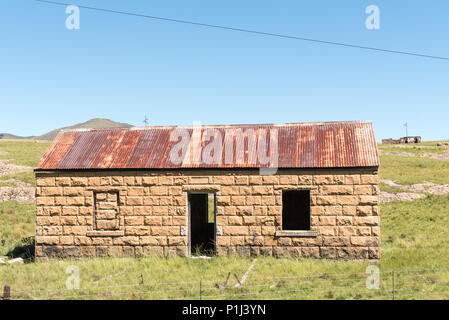 ELLIOT, SOUTH AFRICA - MARCH 28, 2018: A disused farm building between Elliot and Barkly East in the Eastern Cape Province Stock Photo