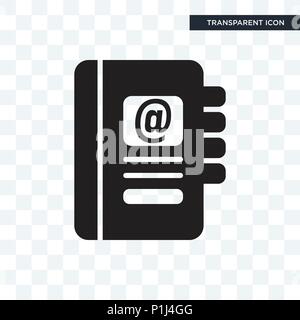 Agenda vector icon isolated on transparent background, Agenda logo concept Stock Vector