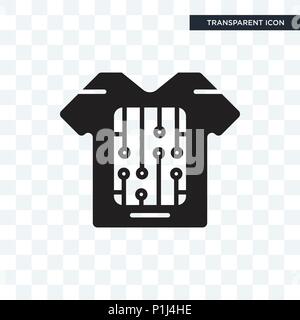 Smart clothing vector icon isolated on transparent background, Smart clothing logo concept Stock Vector