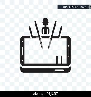 Hologram vector icon isolated on transparent background, Hologram logo concept Stock Vector